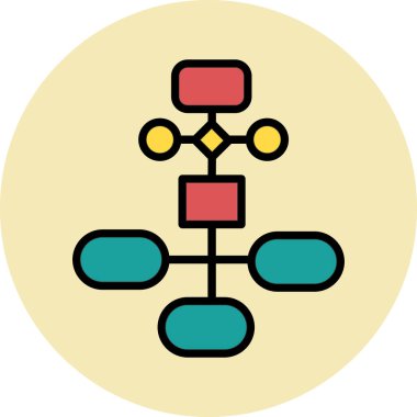 iş akışı simgesi, vektör illüstrasyonu