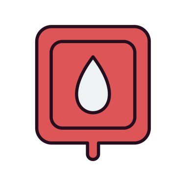 Kan Torbası simgesi, vektör çizimi