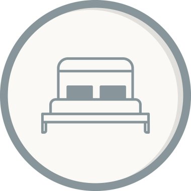 Yatak simgesinin vektör illüstrasyonu 