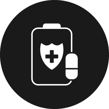 Tıbbi Tabletler ikonu. vektör illüstrasyonu