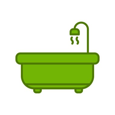 Küvet ikonu vektör illüstrasyonu