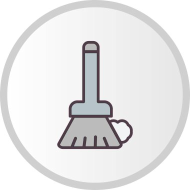 Süpürge simge vektör çizim