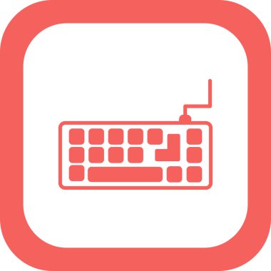 Klavye vektörü ince çizgi simgesi 