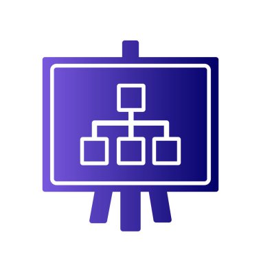 Şema vektör simgesi ile sunum tahtası Modern basit tasarım