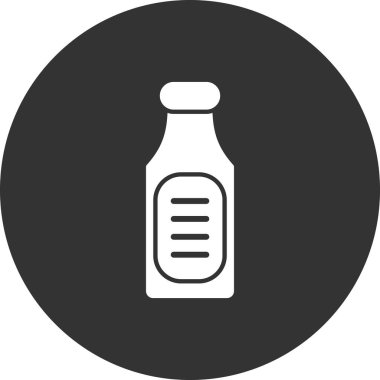 süt şişesi simgesi, vektör illüstrasyonu