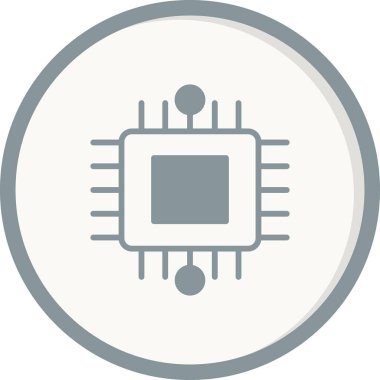 işlemci vektör simgesi, modern basit tasarım, işlemci çipi