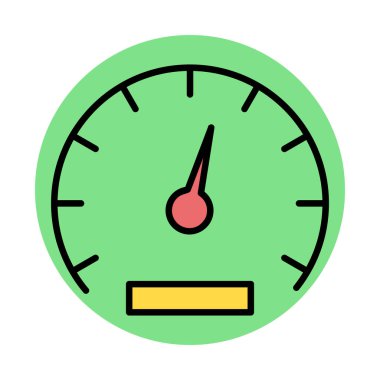 Hız göstergesi. Web simgesi basit tasarım 
