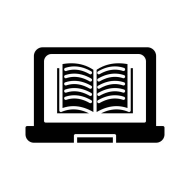 çevrimiçi öğrenme simgesi vektör illüstrasyonu