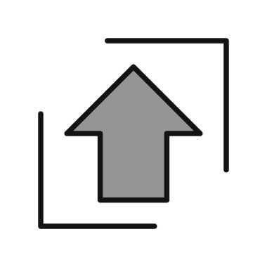 yukarı ok simgesi, vektör illüstrasyonu