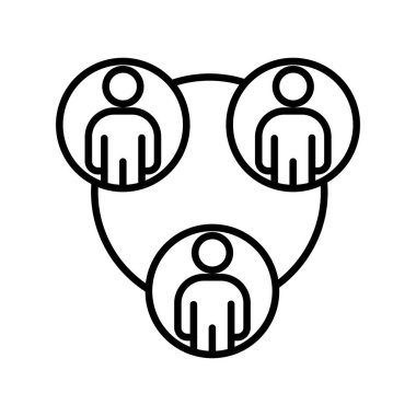 Takım çalışması simgesi vektör illüstrasyonu