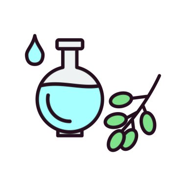 Organik yağ ikonu vektör illüstrasyonu