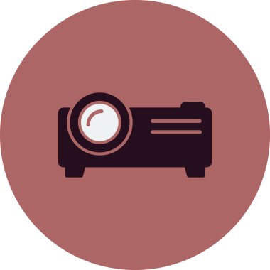 Projektör. Web simgesi basit illüstrasyon