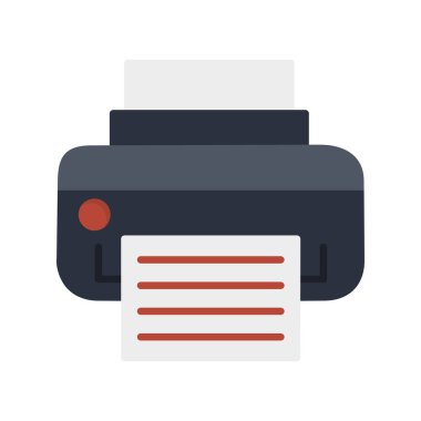 Yazıcı simgesi vektör illüstrasyonu