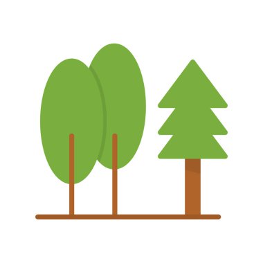 Ağaçlar simgesi, vektör illüstrasyonu