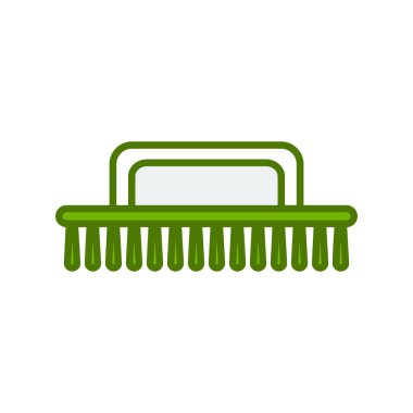 Temizlik fırça simge vektör çizim