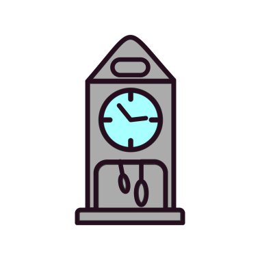 Saat simgesi vektör illüstrasyonu