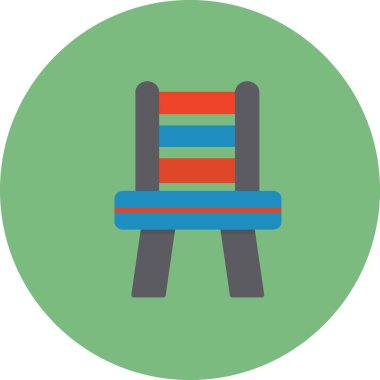 Salon sandalyesi simgesi, vektör illüstrasyonu