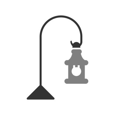 Lamba simgesi, vektör illüstrasyonu, sokak feneri 