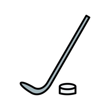 buz hokeyi simgesi, vektör illüstrasyonu