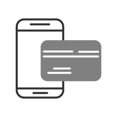 çevrimiçi ödeme ikonu vektör illüstrasyonu