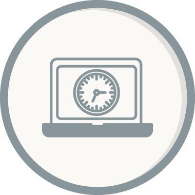 Dizüstü bilgisayar simgesi vektör çizimi