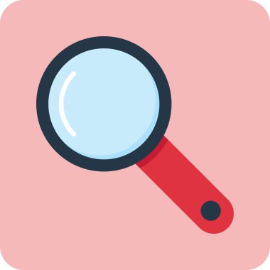 Arama sembolü, büyütme cam çizgi simgesi tasarımı, vektör illüstrasyonu 