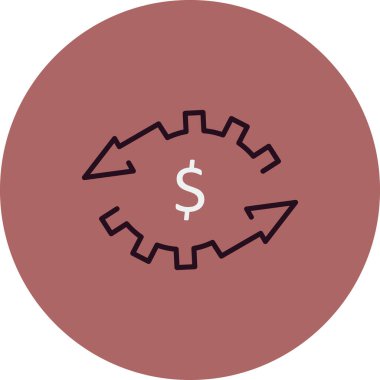 Cash Flow simge vektör çizimi