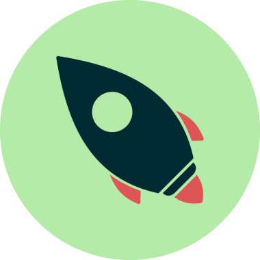 Roket ikonu. Basit tasarım