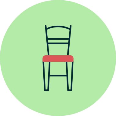 Sandalye Simgesi, vektör illüstrasyonu