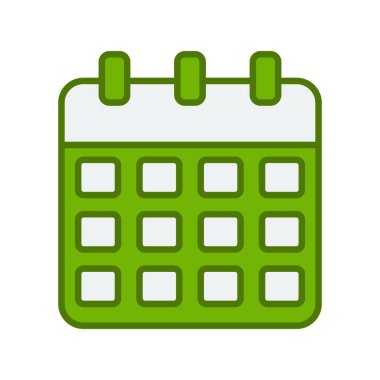 Takvim simgesi, vektör çizimi 