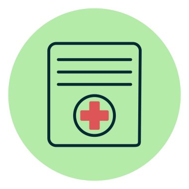 tıbbi dosya simge vektör çizim