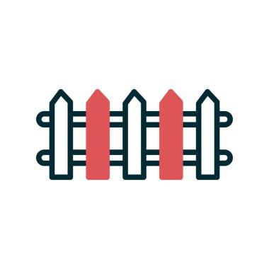 çit simgesi vektör illüstrasyonu