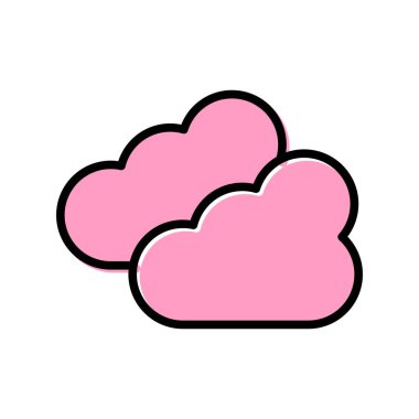 Bulut simgesi vektör illüstrasyonu