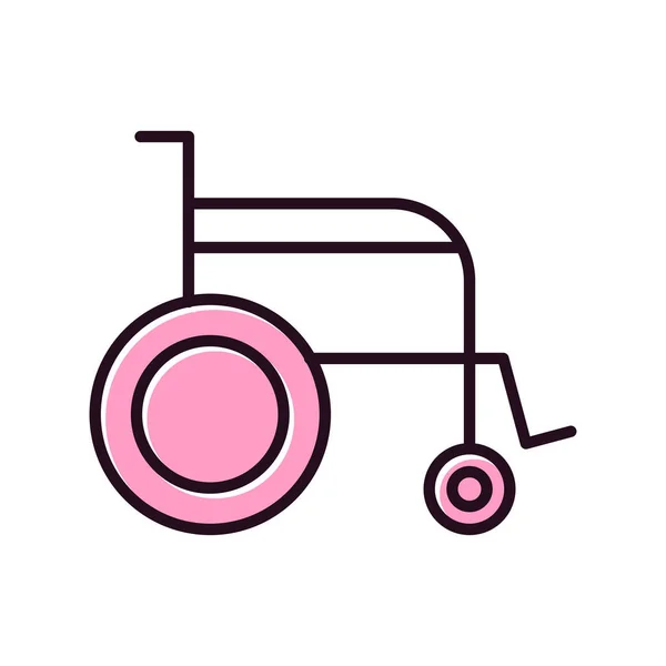 Ikona Invalidního Vozíku Vektorová Ilustrace — Stockový vektor
