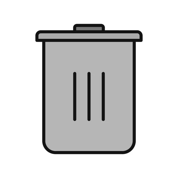 Trash Can Icon Outline Illustration — Stock Vector