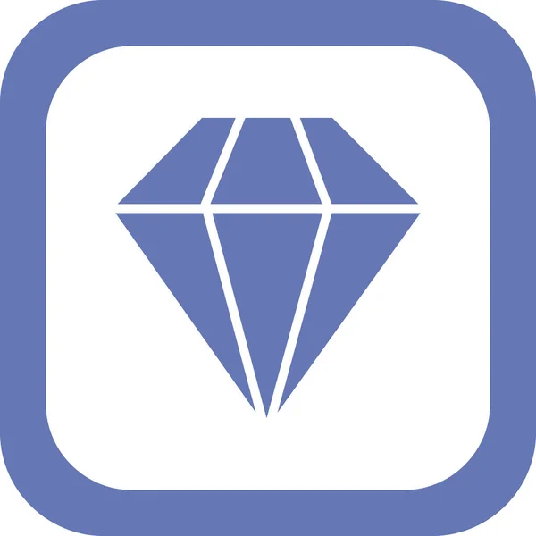 Ilustración Vectorial Del Icono Diamante — Archivo Imágenes Vectoriales