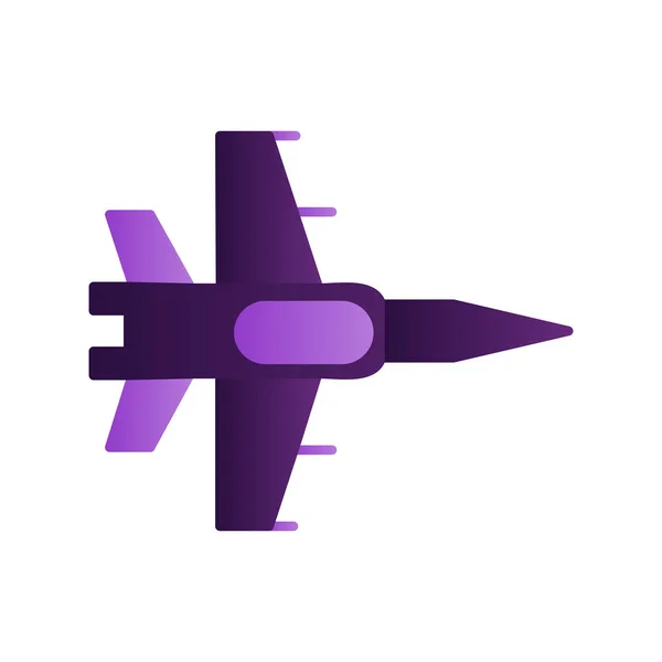 Fighter Jet Ikona Wektor Ilustracji — Wektor stockowy