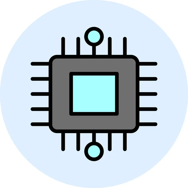 Векторна Іконка Процесора Сучасна Проста Конструкція Чіп Cpu — стоковий вектор