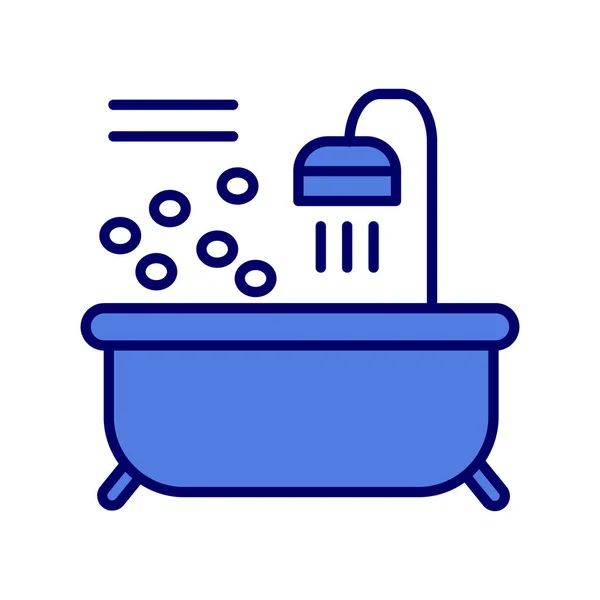 Badewanne Web Ikone Einfaches Design — Stockvektor
