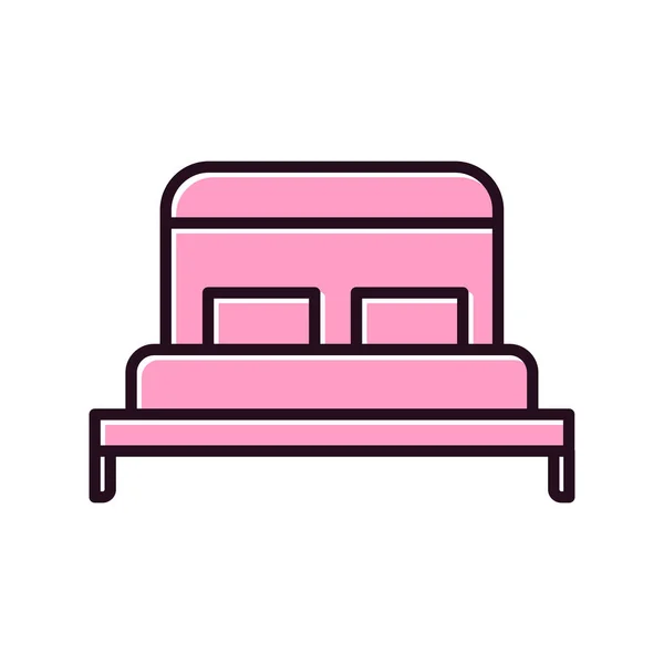 ベッドアイコンのベクトル図 — ストックベクタ