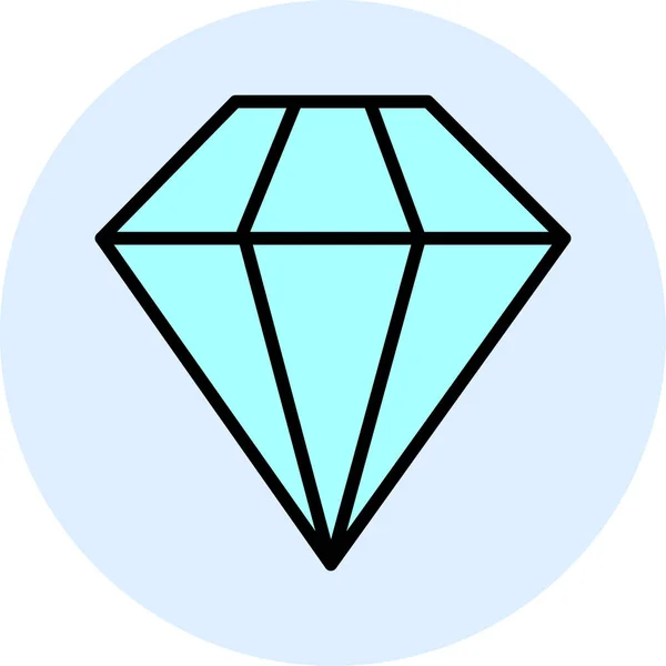 Ilustración Vectorial Del Icono Diamante — Archivo Imágenes Vectoriales