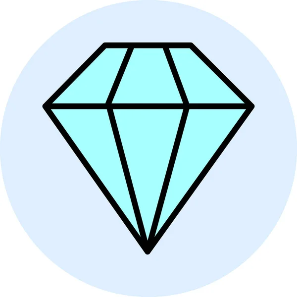 Ilustración Vectorial Del Icono Diamante — Vector de stock