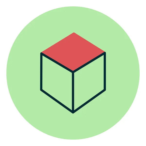 Cube Icon Vectorillustratie — Stockvector