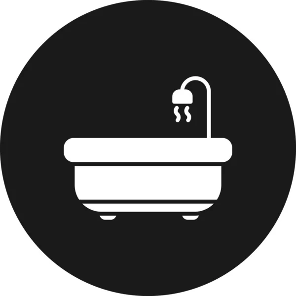 Icon Vektor Illustration Für Badewanne — Stockvektor