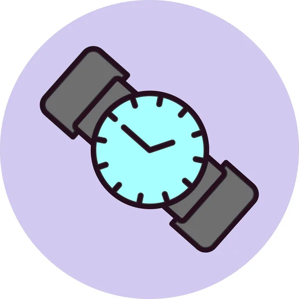 Ilustração Vetor Ícone Relógio Pulso — Vetor de Stock