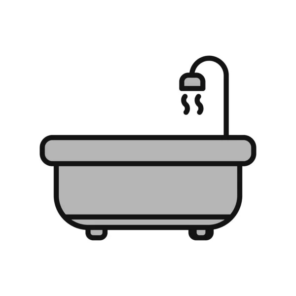 浴池图标矢量插图 — 图库矢量图片