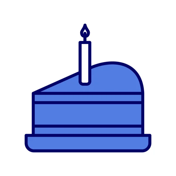 Kuchen Scheibe Symbol Vektor Illustration — Stockvektor