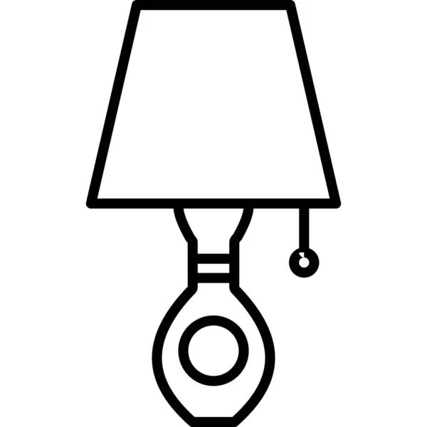 Illustration Vectorielle Icône Lampe Table — Image vectorielle