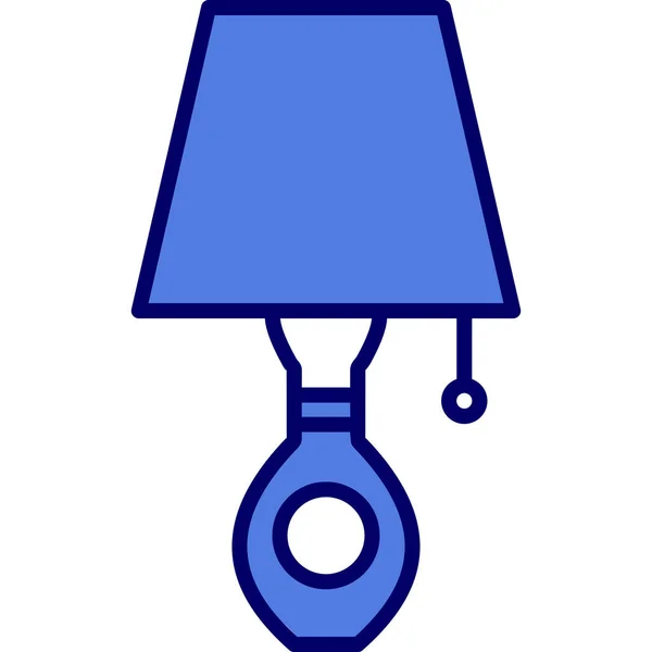 Illustration Vectorielle Icône Lampe Table — Image vectorielle