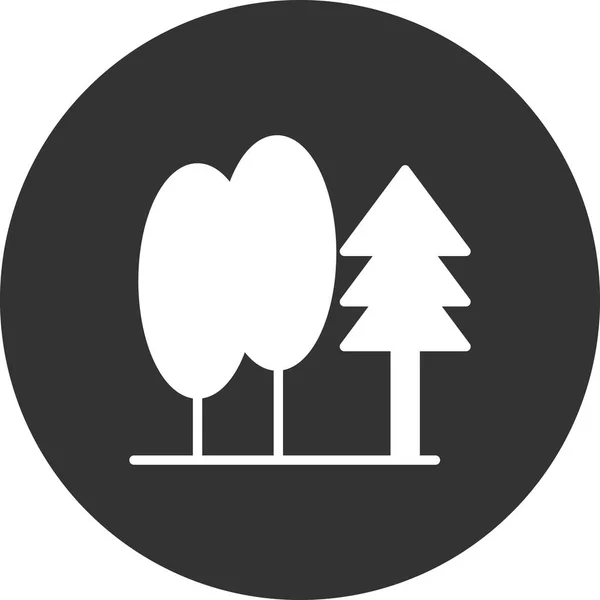 Icône Des Arbres Illustration Vectorielle — Image vectorielle